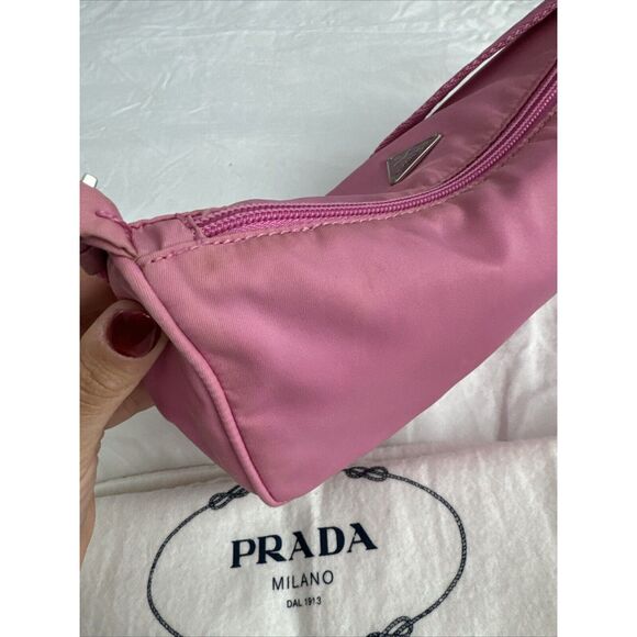 PRADA Y2K Pink Mini Shoulder Bag W/dust Bag - Picture 10 of 16